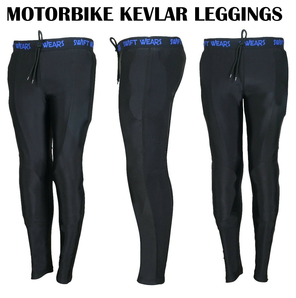 Mens/Ladies Leggings made with Kevlar Motorcycle/bike Pants Super