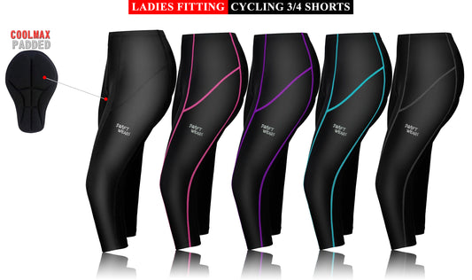 Women Cycling 3/4 Padded Legging