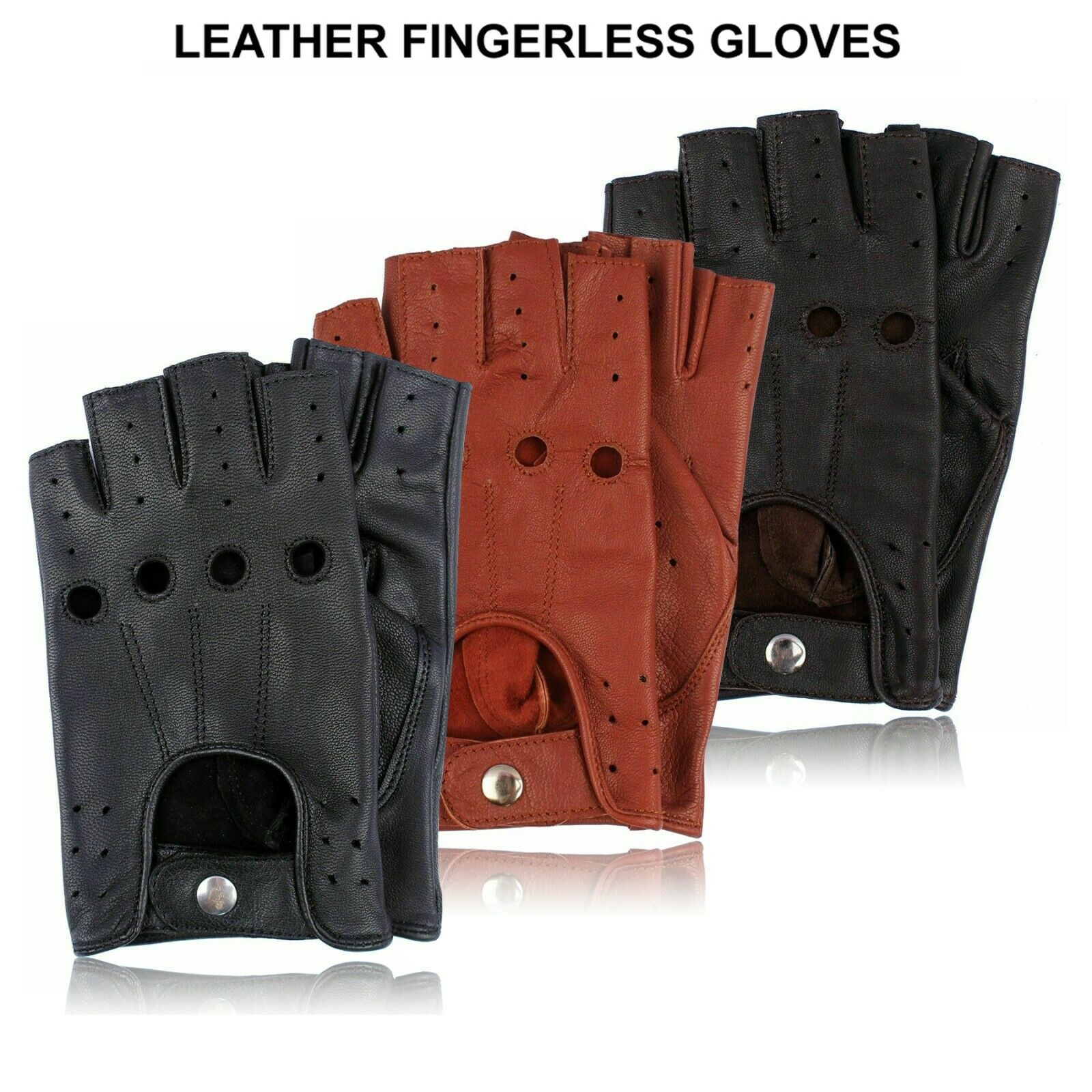 Leather cycling hot sale gloves fingerless