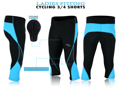 Women Cycling 3/4 Padded Legging