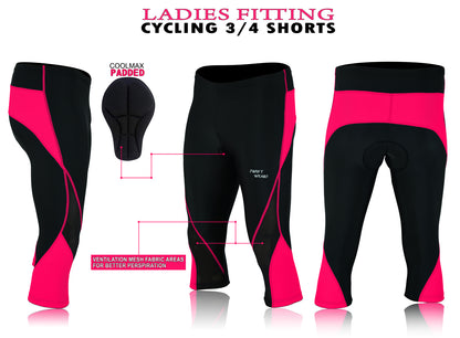 Women Cycling 3/4 Padded Legging