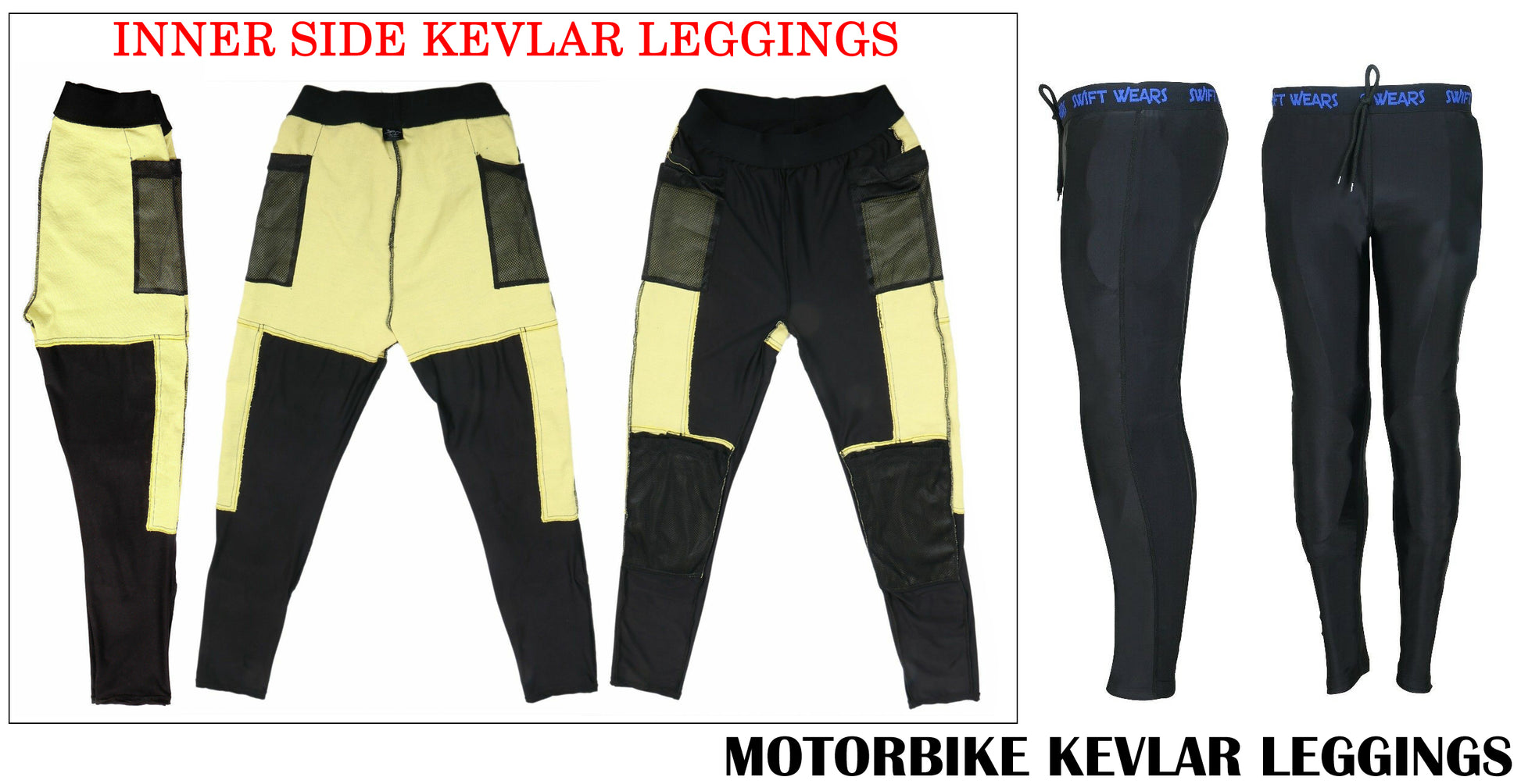 Mens/Ladies Unisex Leggings made with Kevlar Motorcycle Motorbike Pant –  Swift Wear