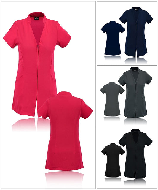 Beauty Spa Tunic Front Zip