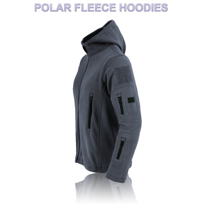 Men's Hooded Tactical Fleece Jacket