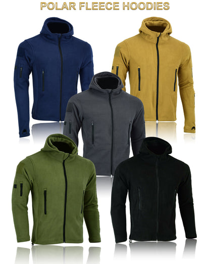 Men's Hooded Tactical Fleece Jacket