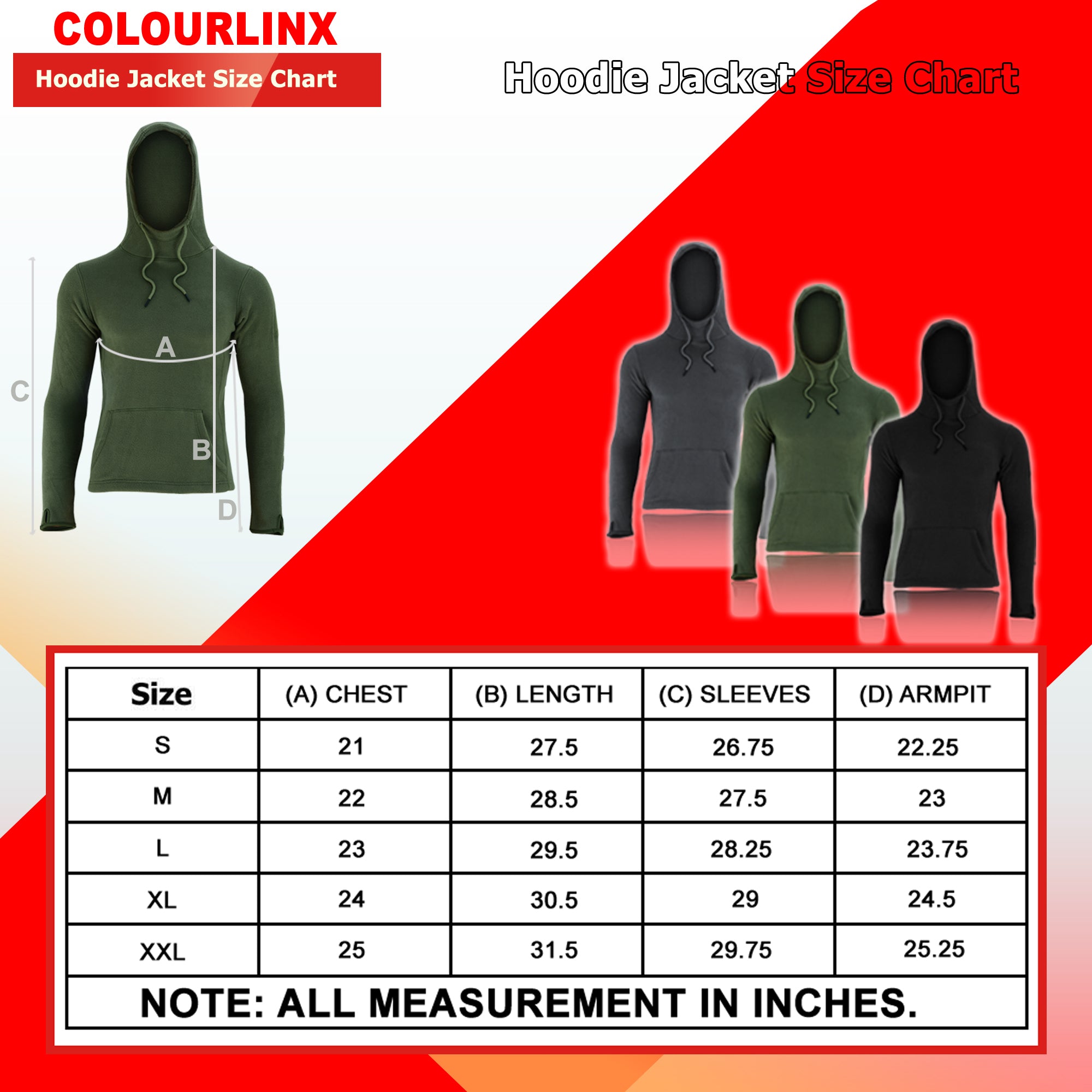 Size chart hoodie pull best sale and bear